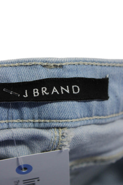 J Brand Women Ankle Cropped Jeans Light Blue Mid Rise Button Size 29