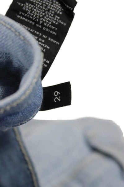J Brand Women Ankle Cropped Jeans Light Blue Mid Rise Button Size 29