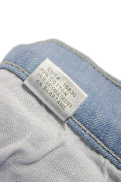 J Brand Women Ankle Cropped Jeans Light Blue Mid Rise Button Size 29