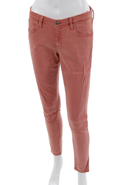 AG Adriano Goldschmied Womens Cropped Ankle Pink Pants Size 29
