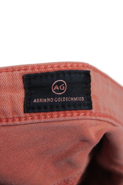AG Adriano Goldschmied Womens Cropped Ankle Pink Pants Size 29