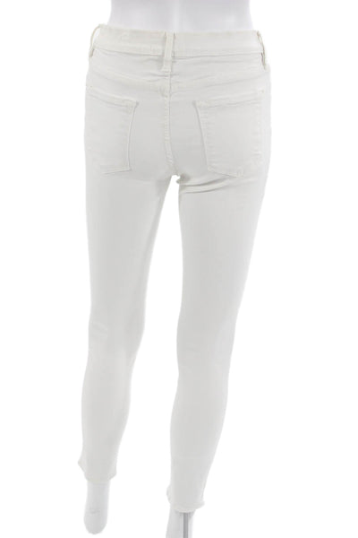 Frame Denim Women Ankle Skinny Jeans White Size 29