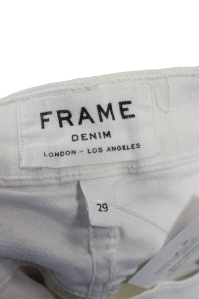 Frame Denim Women Ankle Skinny Jeans White Size 29