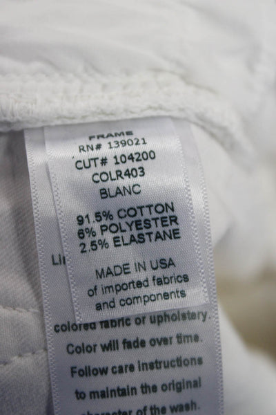 Frame Denim Women Ankle Skinny Jeans White Size 29