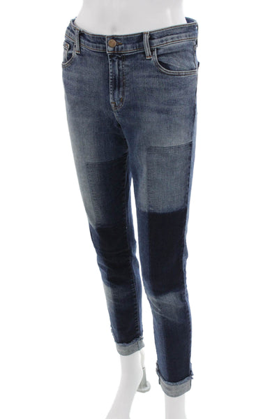 J Brand Womens Blue Ankle Cropped Mid Rise Jeans 98% Cotton 2% Poly Size 29