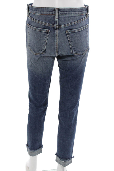 J Brand Womens Blue Ankle Cropped Mid Rise Jeans 98% Cotton 2% Poly Size 29