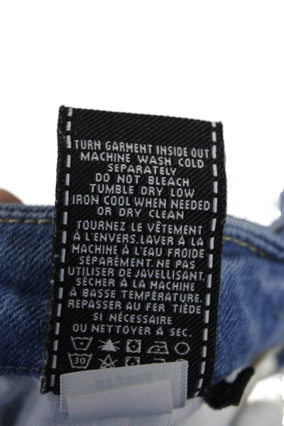 7 For All Mankind Womens Ankle Cropped Boyfriend Jeans Blue Size 30