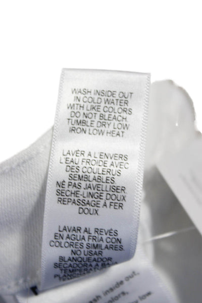 Frame Womens Skinny Ankle Jeans White High Rise Button Inseam 27 Size 28