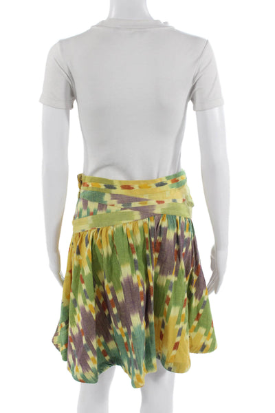Marc Jacobs Womens A-Line Wrap Geometric Cotton Short Skirt Size 4