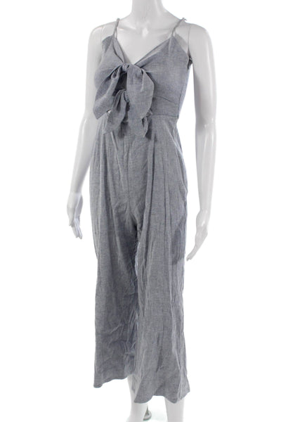 Intermix Womens Gray V Neck Sleeveless Solid Jumpsuit Size 2