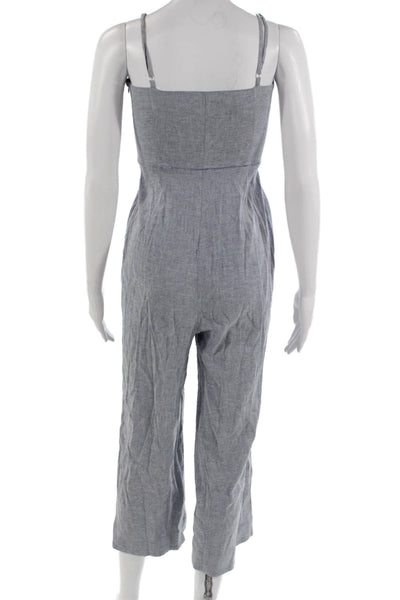 Intermix Womens Gray V Neck Sleeveless Solid Jumpsuit Size 2