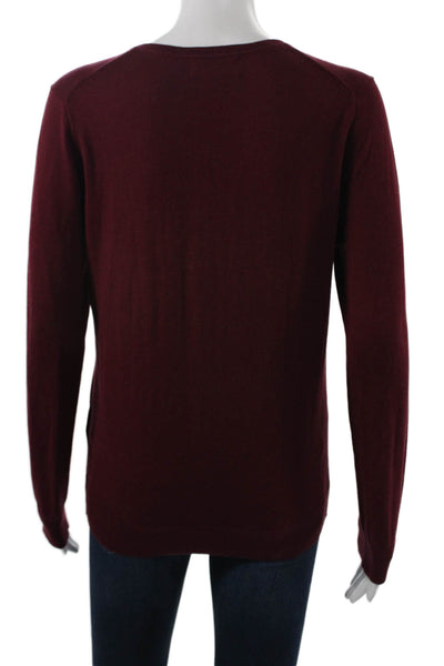 Banana Republic Unisex Red V Neck Pullover Sweater 60% Cotton 40% Rayon Size S