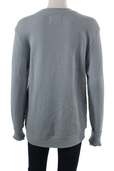 SOL ANGELES Unisex Light Blue Striped Pullover Sweatshirt Crew Neck Size S