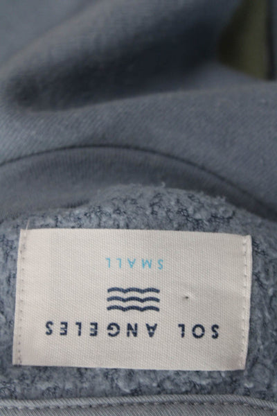 SOL ANGELES Unisex Light Blue Striped Pullover Sweatshirt Crew Neck Size S