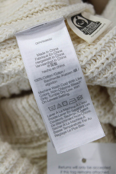 Madewell Unisex Beige Cotton Crew Neck Sleeveless Vest Classic Size S