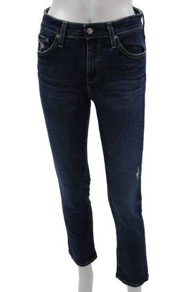 AG Adriano Goldschmied Womens Ankle Skinny Jeans Dark Blue Size 26