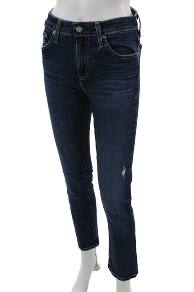 AG Adriano Goldschmied Womens Ankle Skinny Jeans Dark Blue Size 26