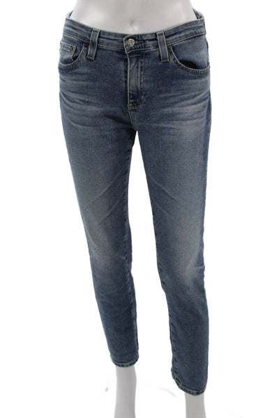 AG Adriano Goldschmied Women Skinny Ankle Jeans High Rise Blue Size 26