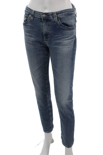 AG Adriano Goldschmied Women Skinny Ankle Jeans High Rise Blue Size 26