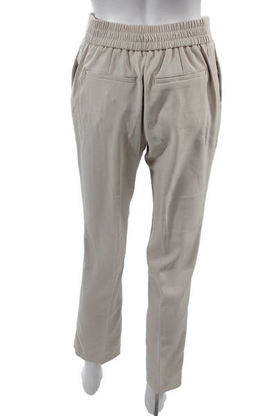 Quince Women Beige Ankle Dress Pants Hook & Eye Size 2