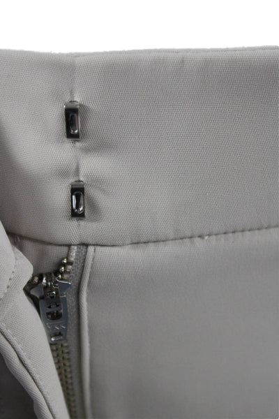 Quince Women Beige Ankle Dress Pants Hook & Eye Size 2