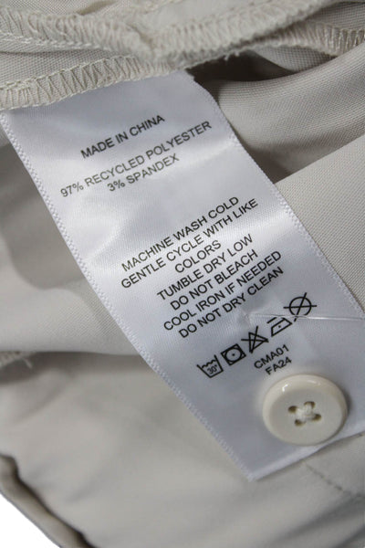 Quince Women Beige Ankle Dress Pants Hook & Eye Size 2