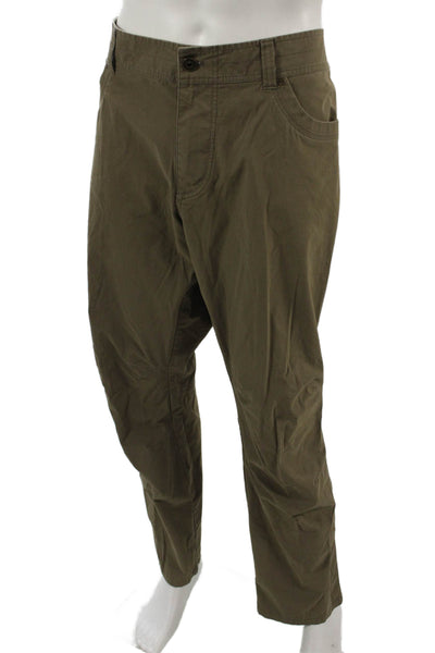 Kuhl Mens Cargo Khakis Brown Cotton Nylon Spandex Blend Button Size 40