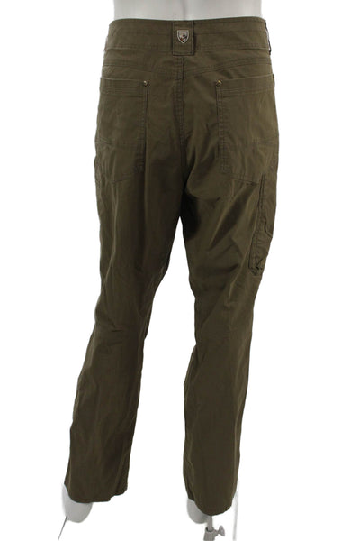 Kuhl Mens Cargo Khakis Brown Cotton Nylon Spandex Blend Button Size 40