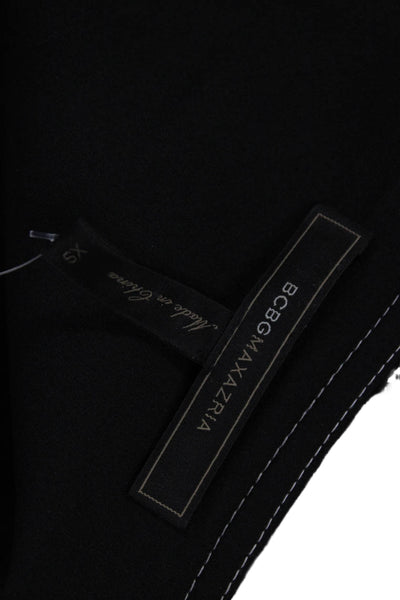 BCBGMAXAZRIA Womens A-Line Sheath Black Sleeveless Knee Length Dress Size XS