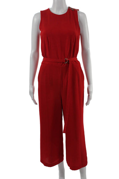 Michael Michael Kors Women Red Sleeveless Jumpsuit Size 2