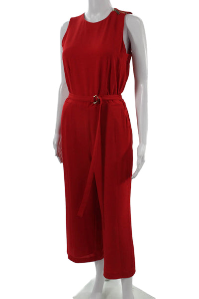 Michael Michael Kors Women Red Sleeveless Jumpsuit Size 2