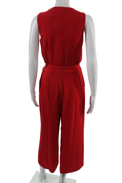 Michael Michael Kors Women Red Sleeveless Jumpsuit Size 2