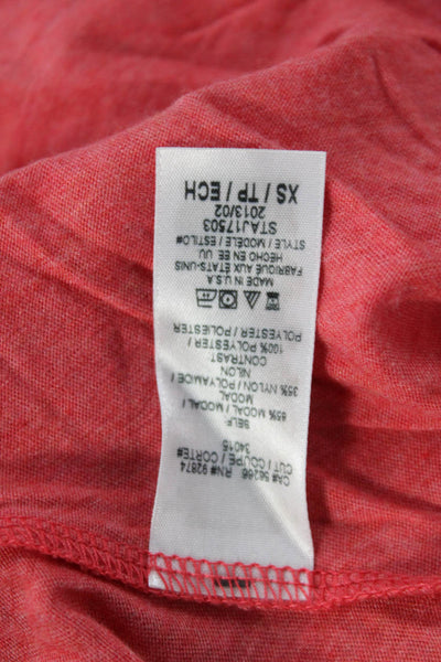 Splendid Women Basic Pink Short Sleeve Round Neck T-Shirt Modal Cotton Size XS