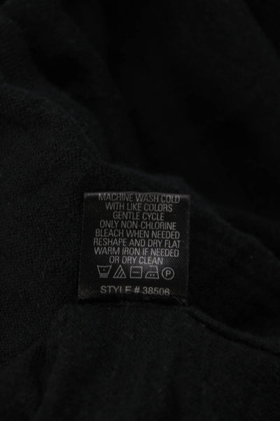 360 Sweater Women Black Cotton Crew Neck Basic T-Shirt Short Sleeve Size XS