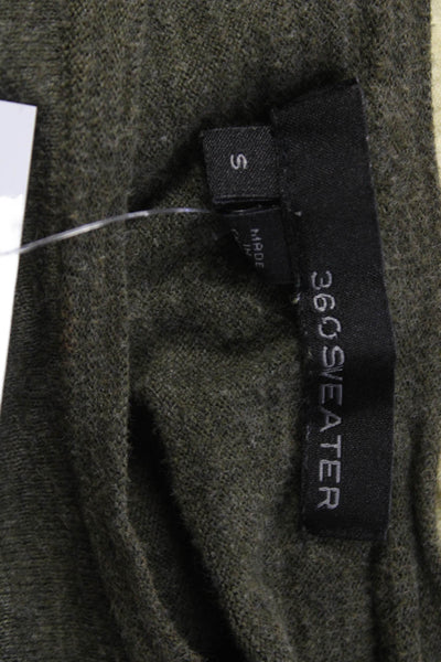 360 Sweater Womens Cropped Cotton Crew Neck Tank Green Size S