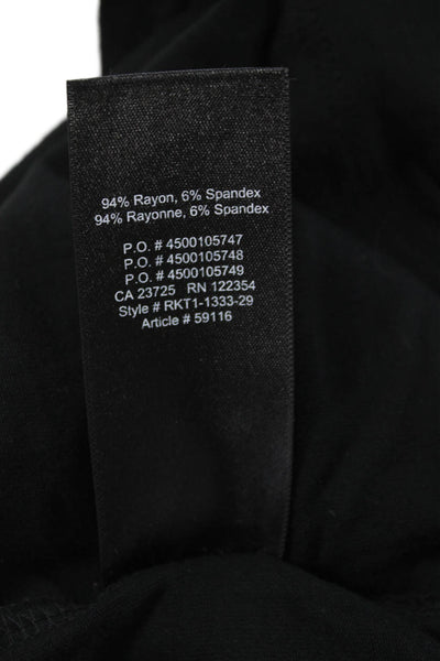 Babaton Women Black Mock Neck Sleeveless Basic Tank Rayon Spandex Size XS