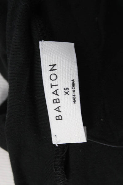 Babaton Women Black Mock Neck Sleeveless Basic Tank Rayon Spandex Size XS