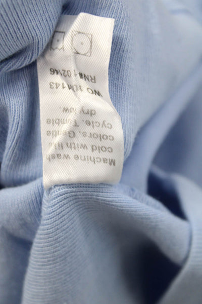 Michael Stars Women Light Blue Cotton Crewneck Short Sleeve Tee Size One Size