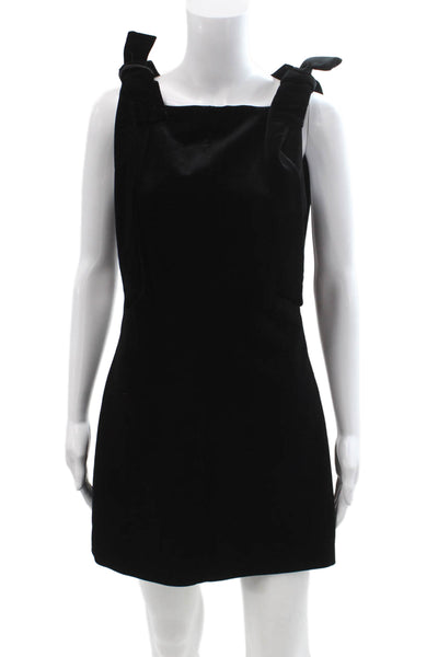 Zara Womens Black Mini Square Neck Dress Size S