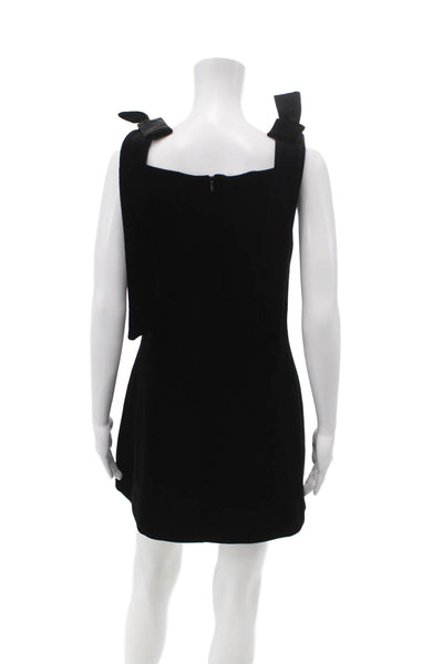 Zara Womens Black Mini Square Neck Dress Size S
