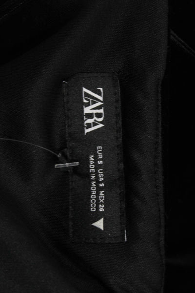 Zara Womens Black Mini Square Neck Dress Size S