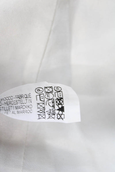 Zara Womens Cropped Strapless Top White Zip Size XS