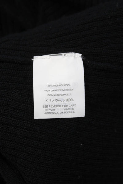 J Crew Women Camisole Black 100% Merino Wool Spaghetti Strap Size 2XS