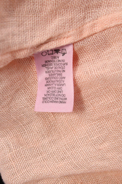 Calypso Saint Barth Womens Pink Linen V-Neck Camisole Size S