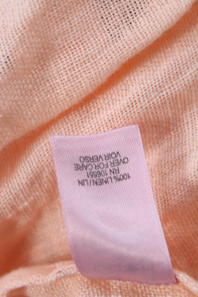 Calypso Saint Barth Womens Pink Linen V-Neck Camisole Size S