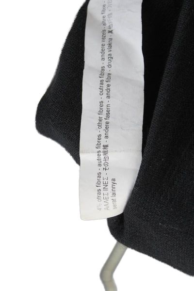 Graham & Spencer Womens Cropped Boat Neck Long Sleeve Black Top Size PP