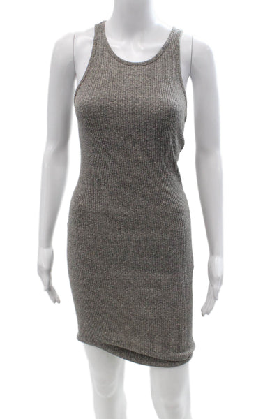 Enza Costa Womens Gray Tank Sweater Knee Length Dress Size XS