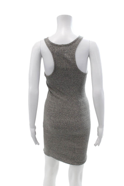 Enza Costa Womens Gray Tank Sweater Knee Length Dress Size XS
