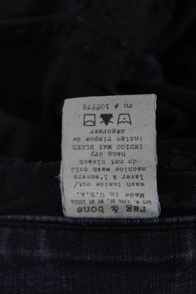 Rag & Bone Jean Womens Dark Blue Ankle Skinny Jeans Low Rise Size 25