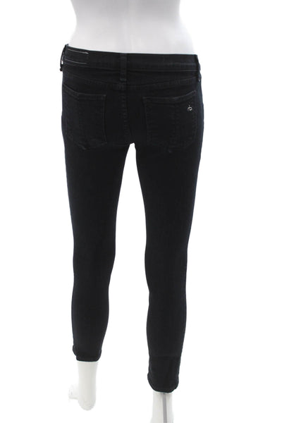 Rag & Bone Jean Women Ankle Skinny Black Jeans Size 24